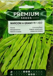 French Bean Climbing Bean Marconi A Grano Bianco Seeds